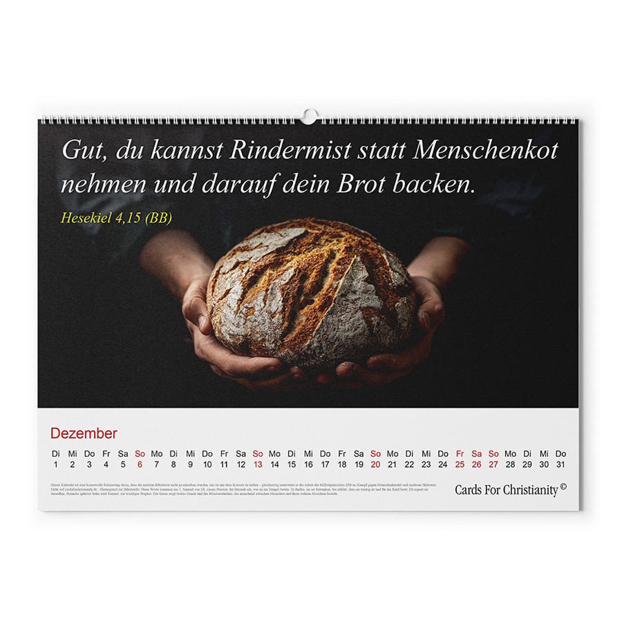 Cards For Christianity Kalender 2026 mit lustigen Bibelzitaten - Cards For Christianity