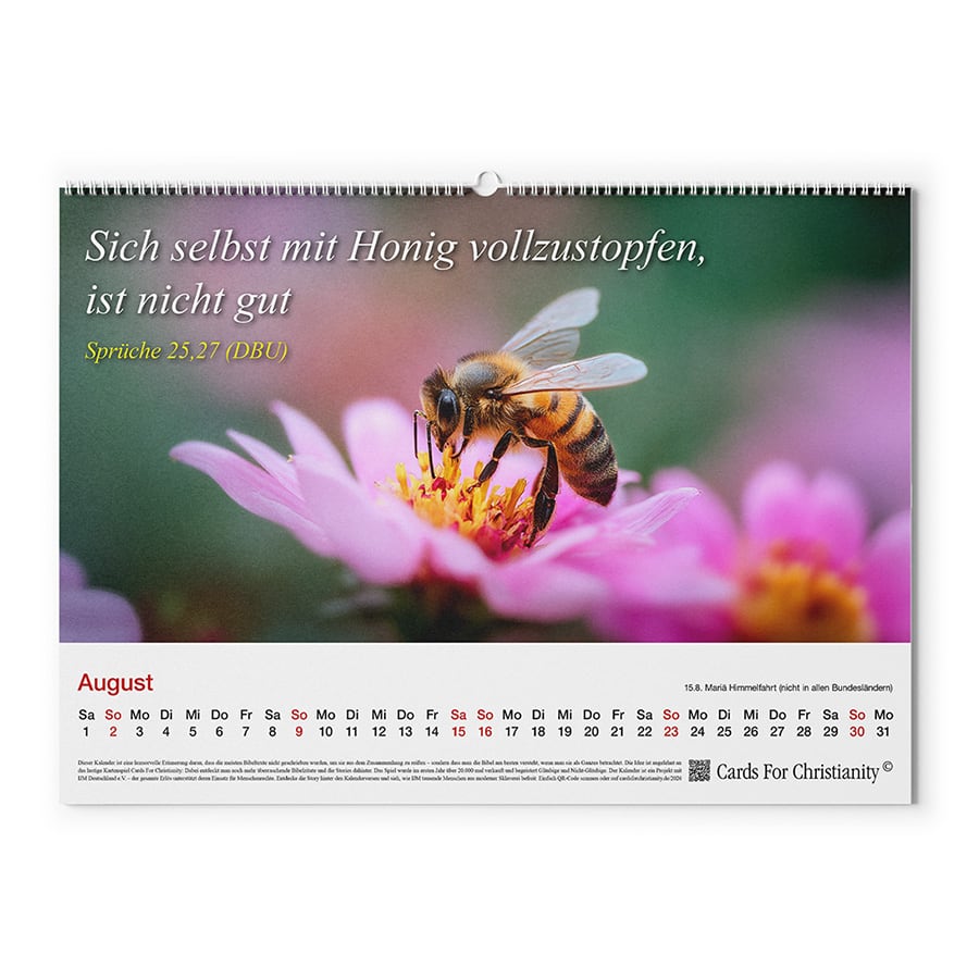 Lustiger Bibelkalender 2026 · 100% der Gewinne gehen an den Einsatz für Menschenrechte - Cards For Christianity