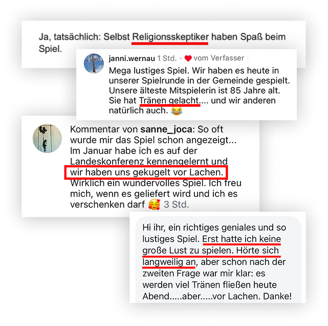 Echte Instagram-Kommentare begeisterter Spieler